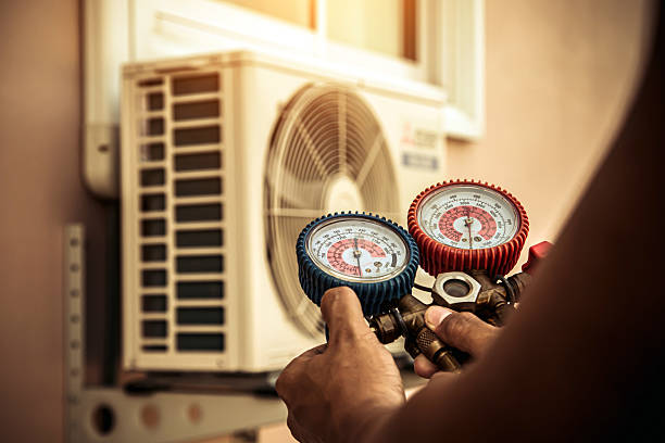 Professional Air Conditioning Service technician working in Barnesville, PA